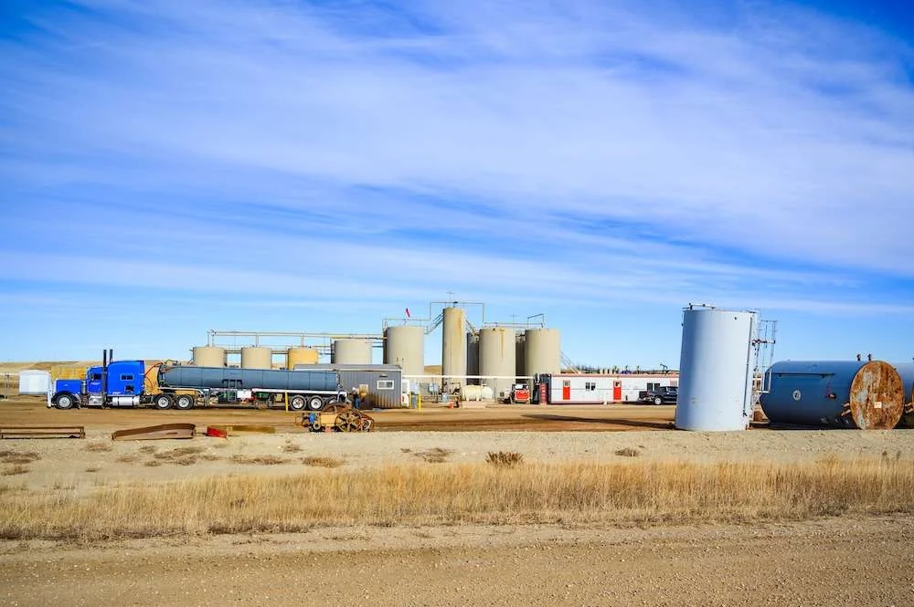 ARES Industrial field crew and equipment on a Western Canada lease site